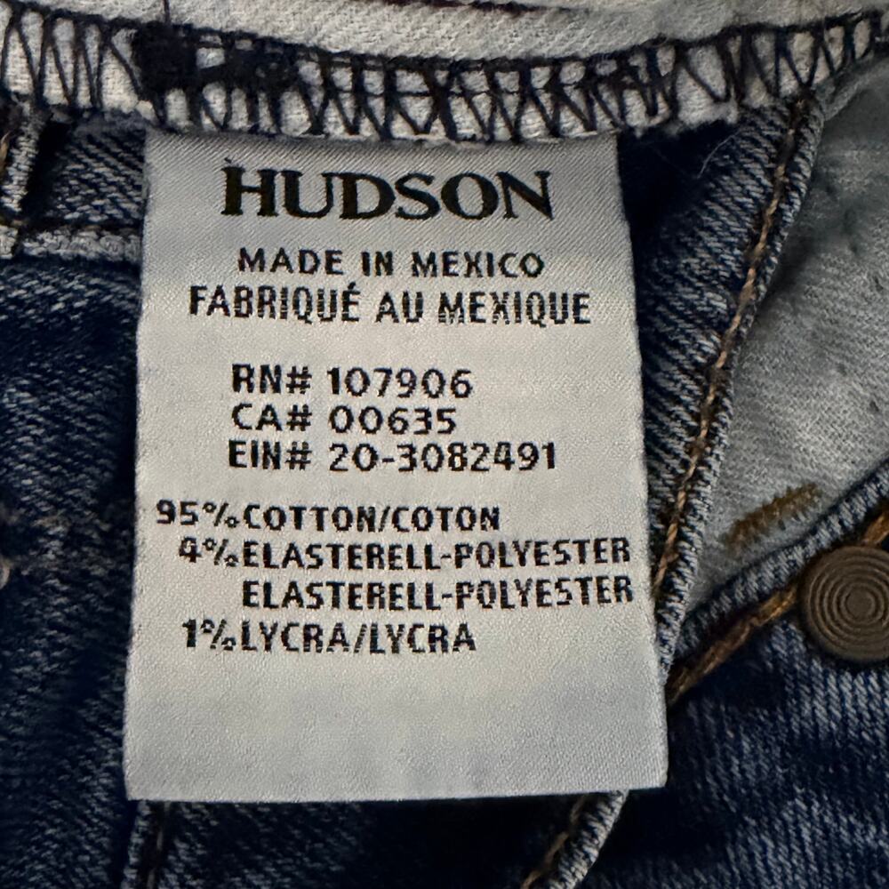 Hudson Blake Slim Straight Leg Zip Fly Medium Wash Mens 38 - Picture 13 of 16